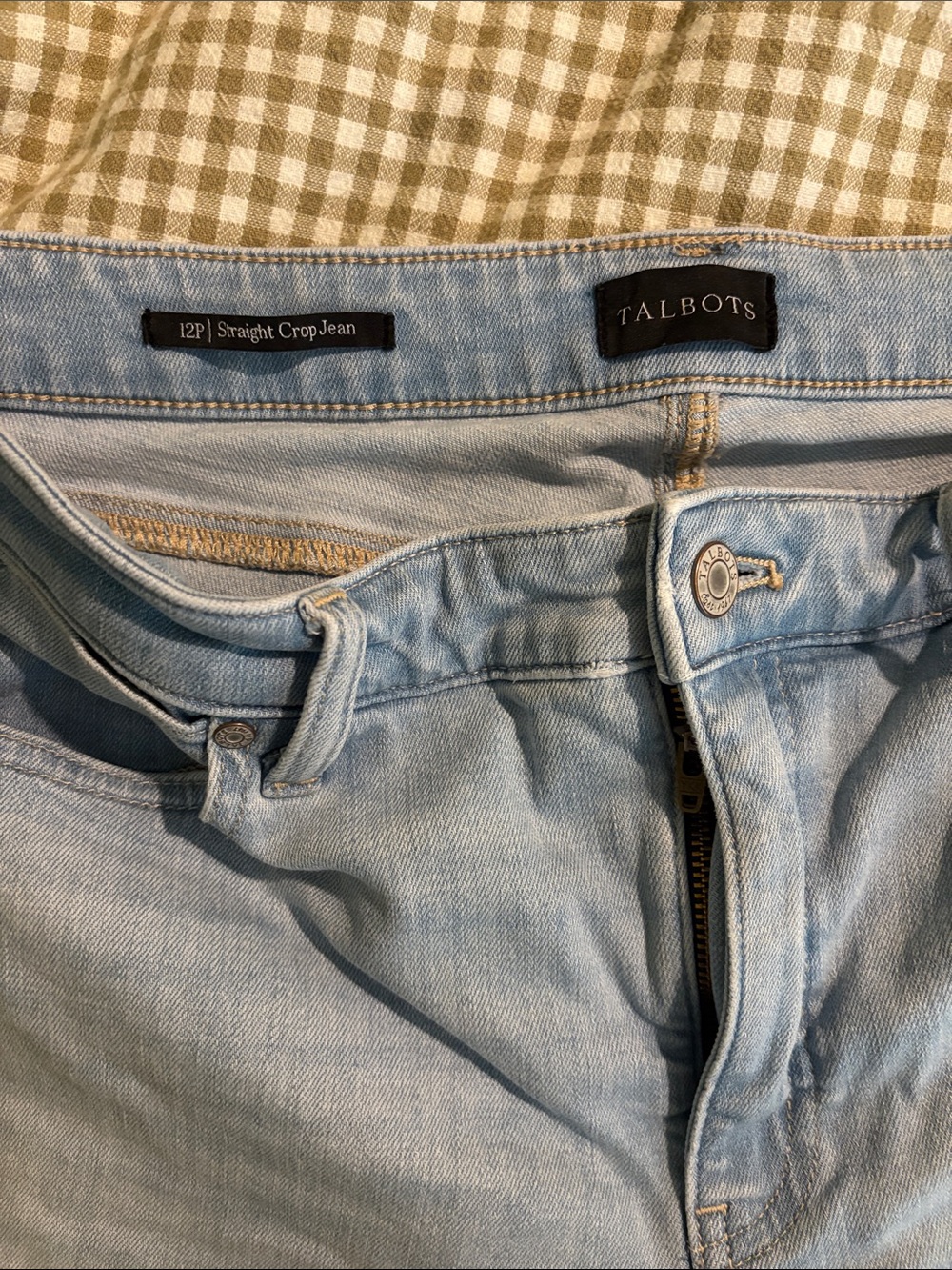 Talbots Light Blue Straight Crop Jeans